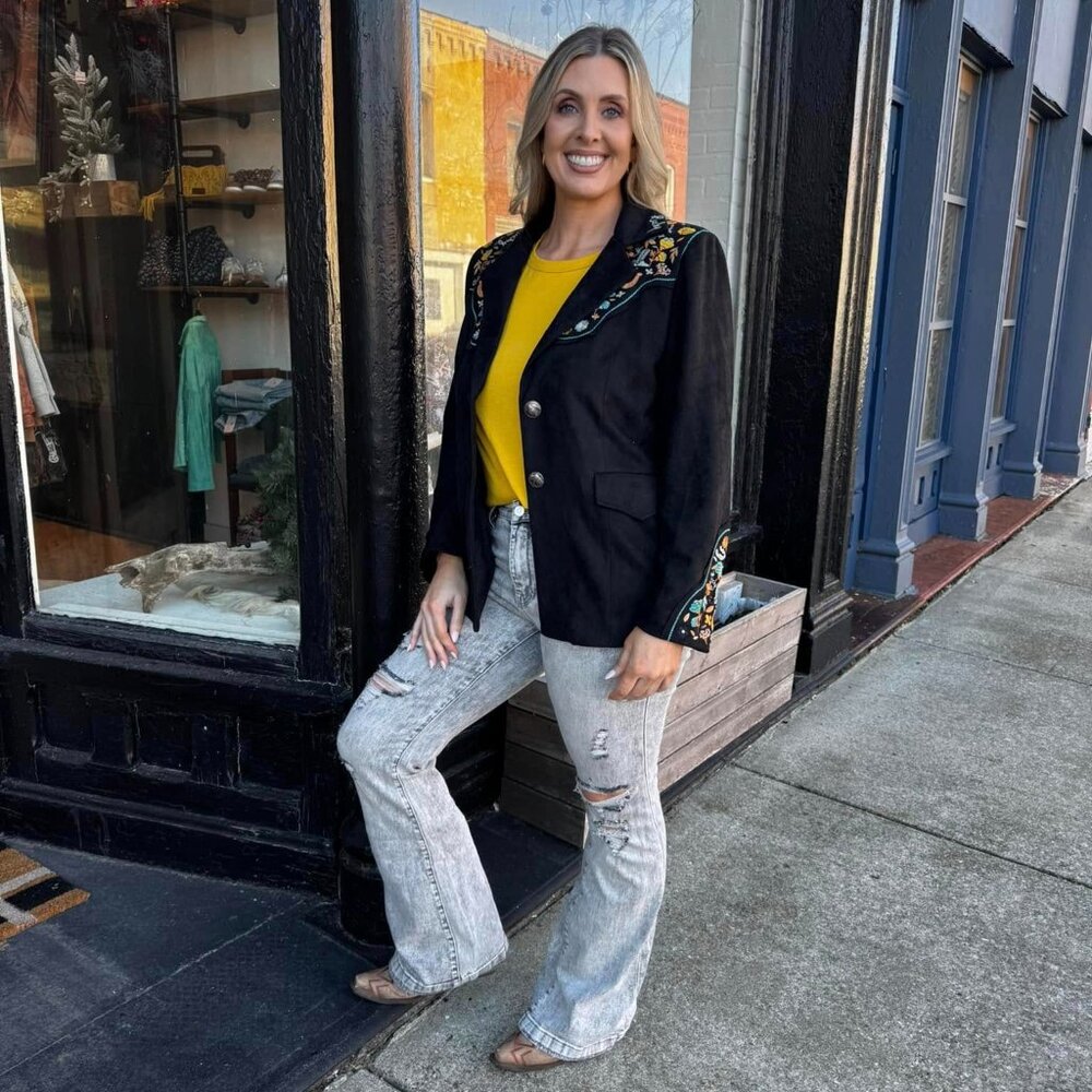 Lucky and blessed suede blazer - Picture 2 of 5